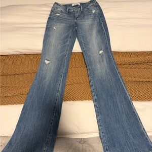 VERVET BY FLYING MONKEY Bella Flare Distressed Jeans 26x36